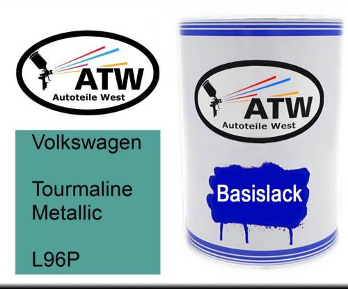 Volkswagen, Tourmaline Metallic, L96P: 500ml Lackdose, von ATW Autoteile West.